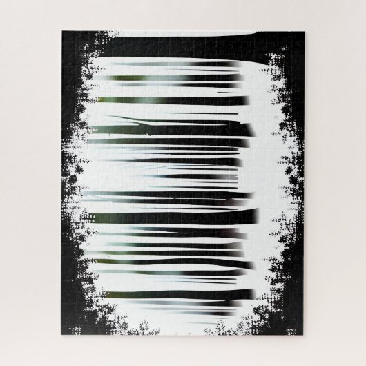 Schwarz-Weiß-Silhouette Puzzle (Vertikal)