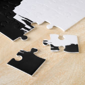 Schwarz-Weiß-Silhouette Puzzle (Seite)