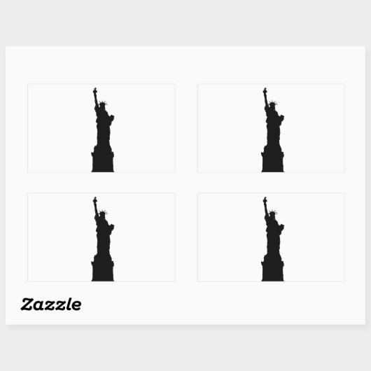 Schwarz-Weiß-Silhouette Rechteckiger Aufkleber (Blatt)