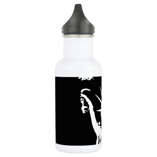 Schwarz-Weiß-Silhouette Trinkflasche (Links)