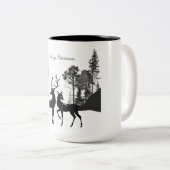 Schwarz-Weiß-Silhouette Zweifarbige Tasse (VorderseiteRechts)