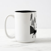 Schwarz-Weiß-Silhouette Zweifarbige Tasse (Links)