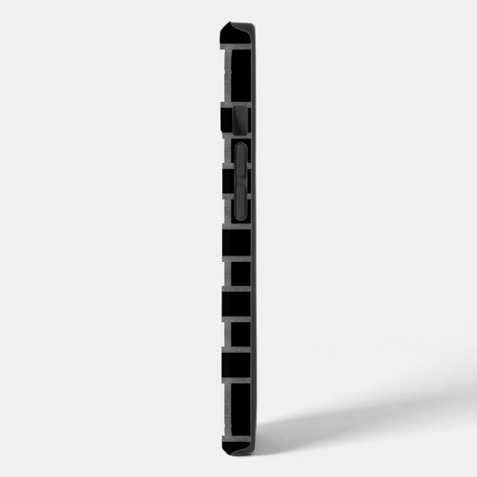 Schwarz-Weiß-Sillitoe-Tartan-Muster Case-Mate iPhone Hülle (Rückseite / Links)