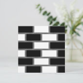 Schwarz-Weiß-Sillitoe-Tartan-Muster Feiertagskarte (Stehend Vorderseite)