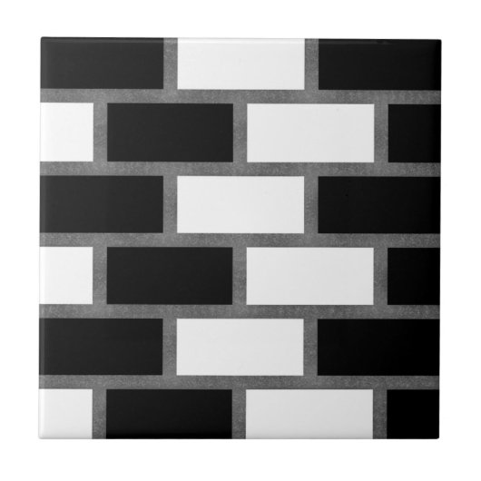 Schwarz-Weiß-Sillitoe-Tartan-Muster Fliese (Vorderseite)