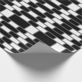 Schwarz-Weiß-Sillitoe-Tartan-Muster Geschenkpapier (Ecke)