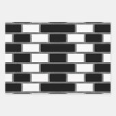 Schwarz-Weiß-Sillitoe-Tartan-Muster Geschenkpapier Set (Vorderseite)