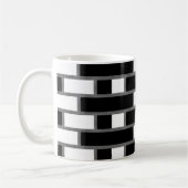 Schwarz-Weiß-Sillitoe-Tartan-Muster Kaffeetasse (Links)