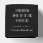 Schwarz-weiß Silver Fleur Wedding Danke Party Geschenkschachtel (Oben)