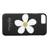 Schwarz-weiß Simple Daisy Gold Personal Case-Mate iPhone Hülle (Rückseite (Horizontal))