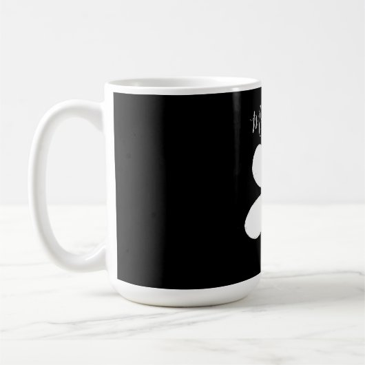 Schwarz-weiß Simple Daisy Gold Personal Kaffeetasse (Links)
