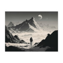 Schwarz-Weiß-Singletrail in den Wüstenbergen