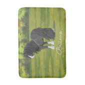 Schwarz & Weiß Sinti und Roma Vanner Tinker Entwur Badematte (Vorderseite Vertikal)