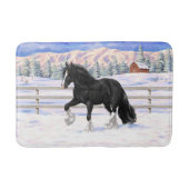 Schwarz & Weiß Sinti und Roma Vanner Tinker Entwur Badematte (Vorderseite)