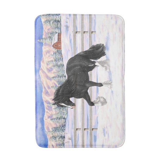 Schwarz & Weiß Sinti und Roma Vanner Tinker Entwur Badematte (Vorderseite Vertikal)