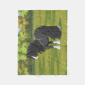 Schwarz & Weiß Sinti und Roma Vanner Tinker Entwur Fleecedecke (Vorderseite)