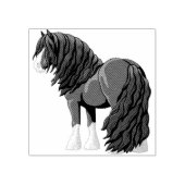 Schwarz & Weiß Sinti und Roma Vanner Tinker Entwur Gummistempel (Prägung)