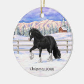 Schwarz & Weiß Sinti und Roma Vanner Tinker Entwur Keramik Ornament (Links)