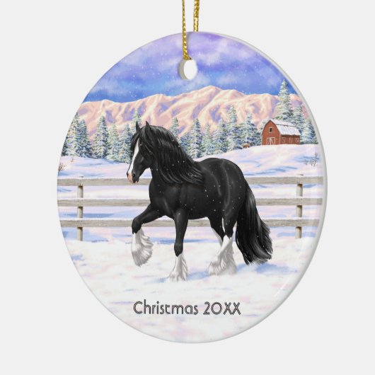 Schwarz & Weiß Sinti und Roma Vanner Tinker Entwur Keramik Ornament (Links)