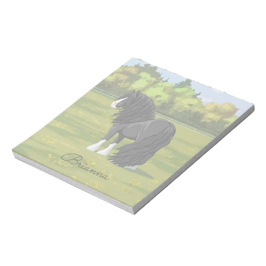 Schwarz & Weiß Sinti und Roma Vanner Tinker Entwur Notizblock (Rotiert)