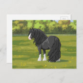 Schwarz & Weiß Sinti und Roma Vanner Tinker Entwur Postkarte (Vorne/Hinten)