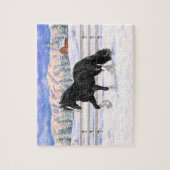 Schwarz & Weiß Sinti und Roma Vanner Tinker Entwur Puzzle (Vertikal)