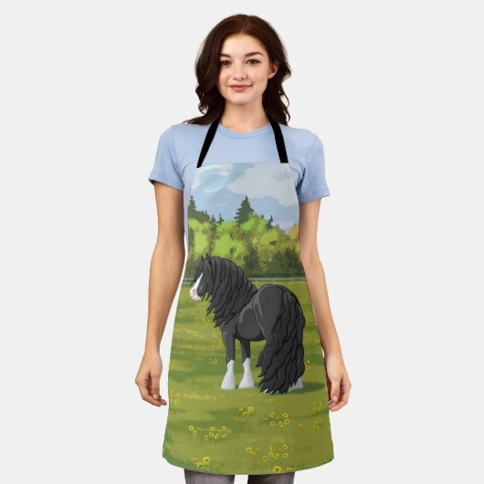 Schwarz & Weiß Sinti und Roma Vanner Tinker Entwur Schürze (Getragen)