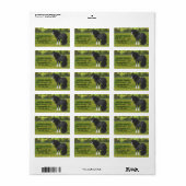 Schwarz-Weiß Sinti und Roma Vanner Tinker-Tiefgang Adressaufkleber (Vorne)