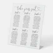 Schwarz-Weiß-Sitze-Tischnummer Sockelschild (Vorderseite)