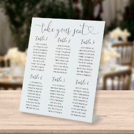 Schwarz-Weiß-Sitze-Tischnummer Sockelschild