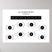 Schwarz-Weiß-Sitzplan Poster (Vorne)