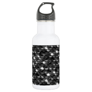 Schwarz-Weiß-Skala Edelstahlflasche