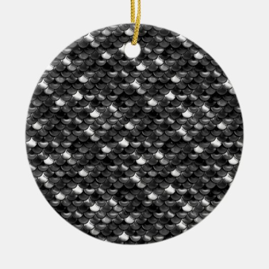 Schwarz-Weiß-Skala Keramik Ornament (Vorne)