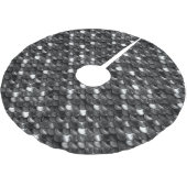 Schwarz-Weiß-Skala Polyester Weihnachtsbaumdecke (Schrägansicht)
