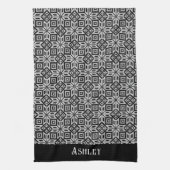 Schwarz-Weiß-Skandinavien-Muster Geschirrtuch (Vertikal)