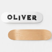 Schwarz-Weiß-Skateboard in solider Farbe Skateboard (Horizontal)