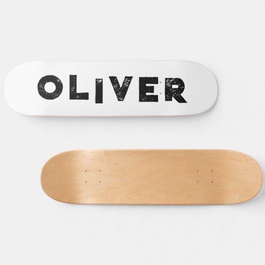 Schwarz-Weiß-Skateboard in solider Farbe Skateboard (Horizontal)