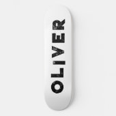 Schwarz-Weiß-Skateboard in solider Farbe Skateboard (Vorderseite)