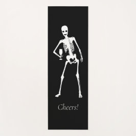 Schwarz-Weiß-Skelett Bachelorette Yogamatte