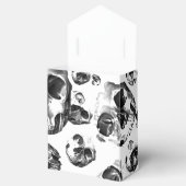 Schwarz-Weiß-Skelett Skelett Skull Art Muster Geschenkschachtel (Geöffnet)