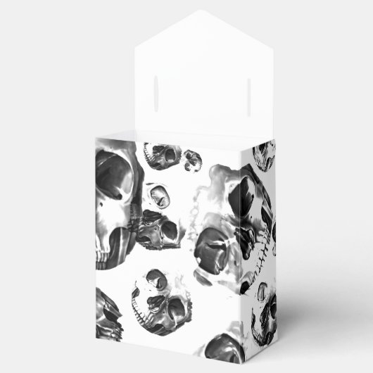 Schwarz-Weiß-Skelett Skelett Skull Art Muster Geschenkschachtel (Geöffnet)