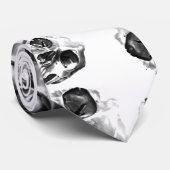 Schwarz-Weiß-Skelett Skelett Skull Art Muster Krawatte (Gerollt)