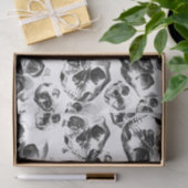 Schwarz-Weiß-Skelett Skelett Skull Art Muster Seidenpapier (Geschenk)