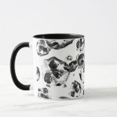 Schwarz-Weiß-Skelett Skelett Skull Art Muster Tasse (Links)