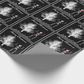 Schwarz-Weiß-Skelett und XrayTree Geschenkpapier (Ecke)