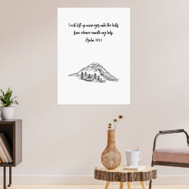 Schwarz-Weiß-Skizzen auf Motto Poster