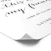 Schwarz-Weiß-Skript Dies ist meine geliebte Hochze Poster (Ecke)