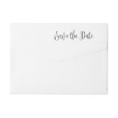 Schwarz-Weiß-Skript-Hochzeit speichern Sie das Dat (Rückseite)