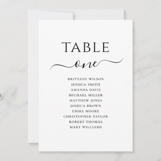 Schwarz-Weiß-Skript Hochzeitskarte Einladung (Vorderseite)