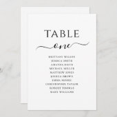 Schwarz-Weiß-Skript Hochzeitskarte Einladung (Vorne/Hinten)